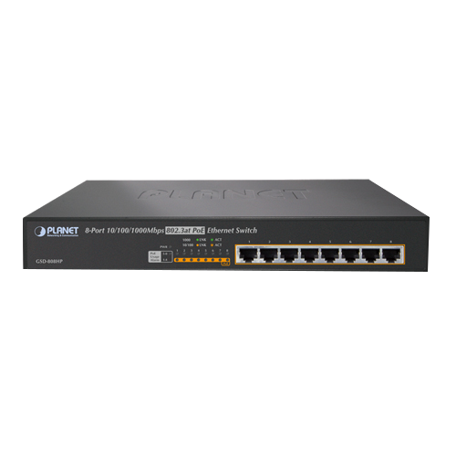 8 Port 10/100 802.3at PoE Switch